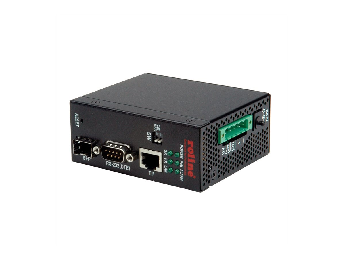 ROLINE Industrie Konverter - Medienkonverter - 100Mb LAN - 10Base-T, 100Base-TX, 100Base-X - RJ-45, SFP (mini-GBIC)