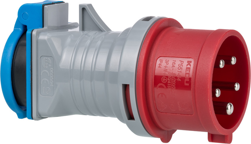Brennenstuhl 1081690 - 230 V - 16 A - Blau - Grau - Rot - Kunststoff - IP44 - 65 mm, Ansicht 2