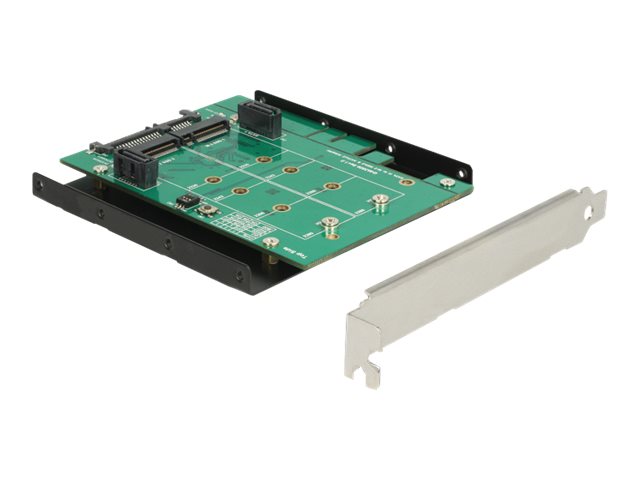 Delock Converter SATA> 2 x M.2 slot with RAID + bracket - Schnittstellenadapter - M.2 - M.2 Card - RAID 0, 1, JBOD - SATA 6Gb/s