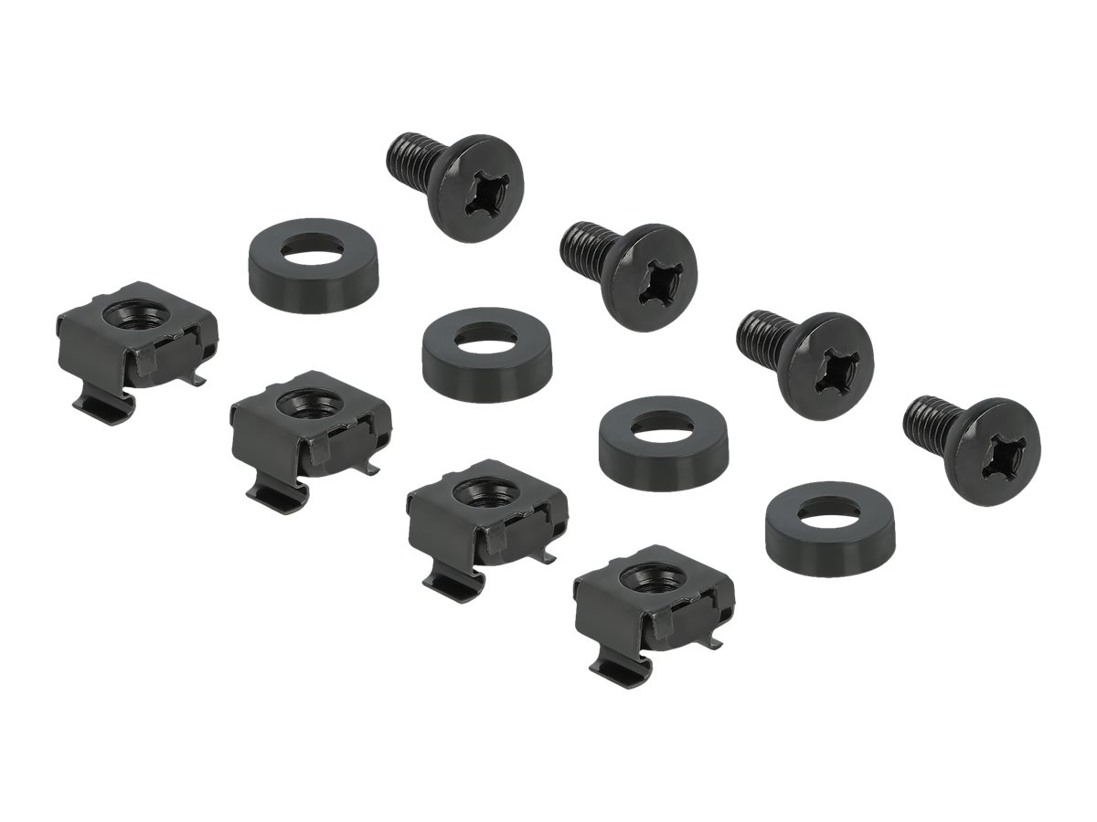 Delock Verlegetafel für Rack-Kabelmanagement - mit 10 geschlossenen Kabelbügeln - Schwarz - 1U - 48.3 cm (19)