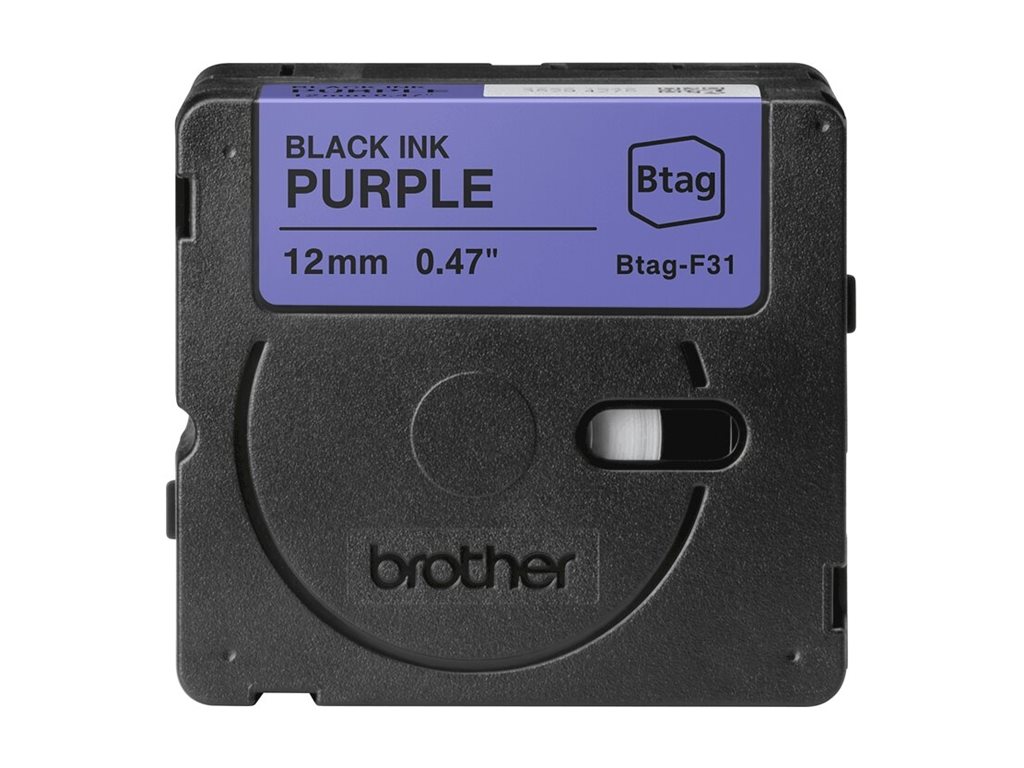 Brother BTAG-F31 - Schwarz auf Purpurrot - Rolle (1,2 cm x 4 m), Ansicht 2