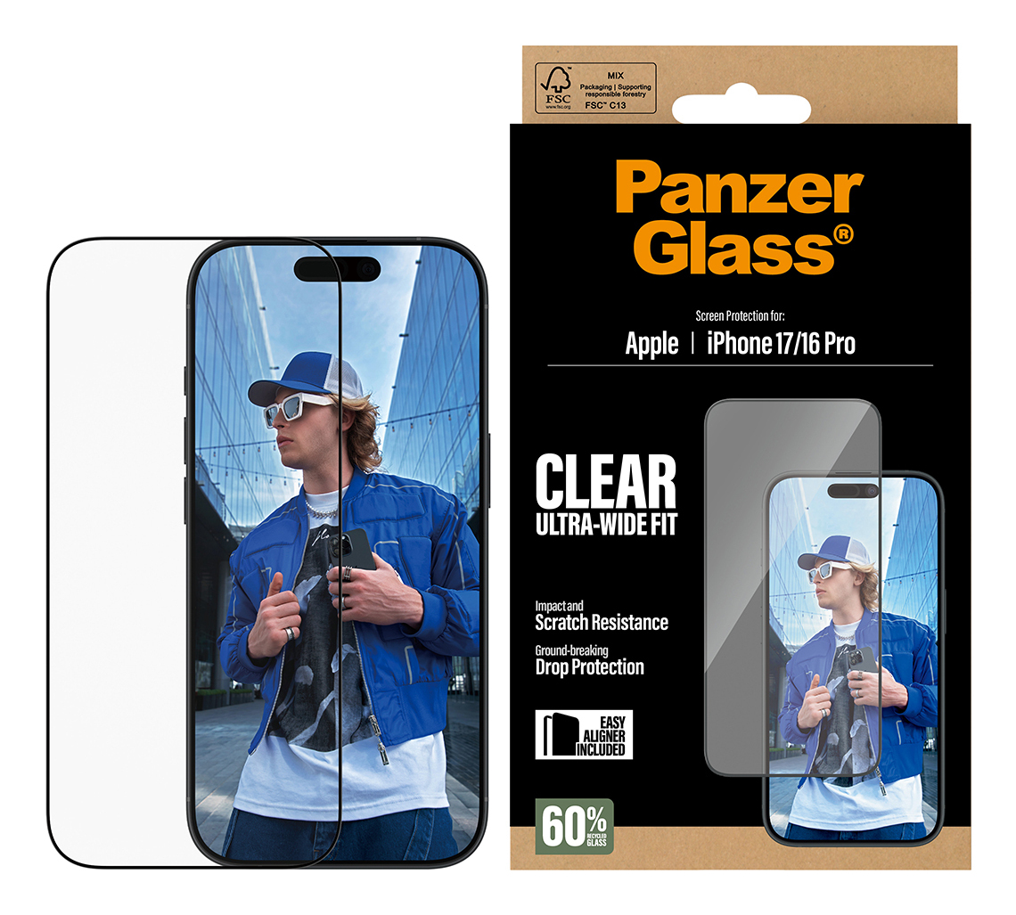 PanzerGlass Bildschirmschutz für Handy - Ultra-Wide Fit mit EasyAligner, Ansicht 4