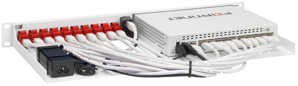 Rackmount.IT RM-FR-T10 - Rackmontagesatz - RJ-45 X 11 - RAL 9003, Signal White - 1U - 48.3 cm (19), Ansicht 2