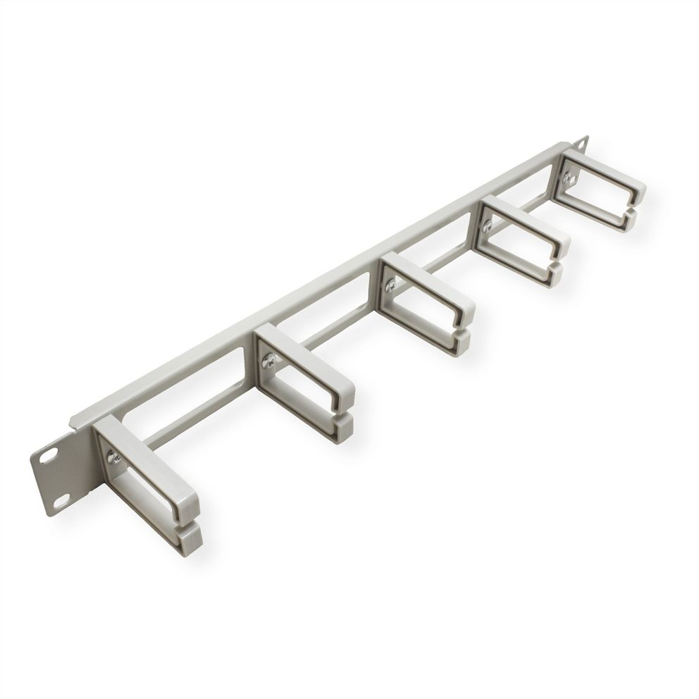 VALUE 48.26cm 19Zoll Frontplatte 5 Kabelösen Typ C Kabeldurchfuhrung RAL 7035, Ansicht 2