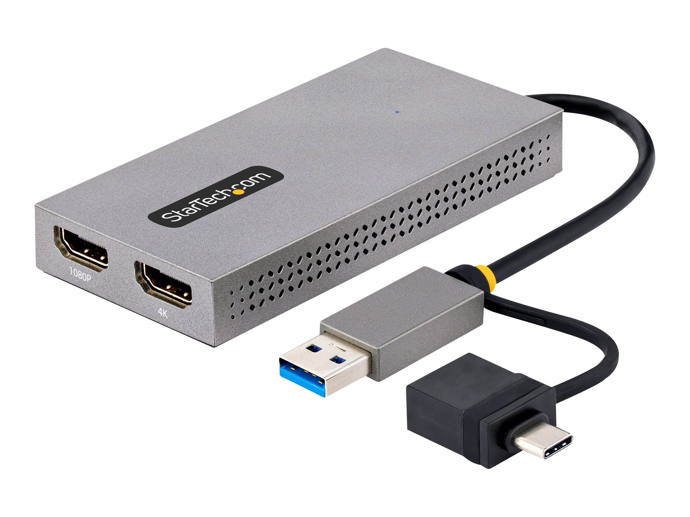 StarTech.com USB HDMI Dual Monitor Adapter, USB A/C zu 2x HDMI (4K & FHD)