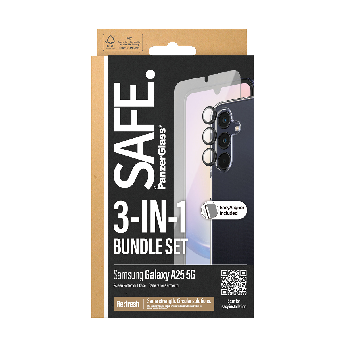 PanzerGlass SAFE. by PanzerGlass - 3-in-1 Schutzpacket - Schutzkit für Display / Objektiv / Rückseite für Handy, Ansicht 4