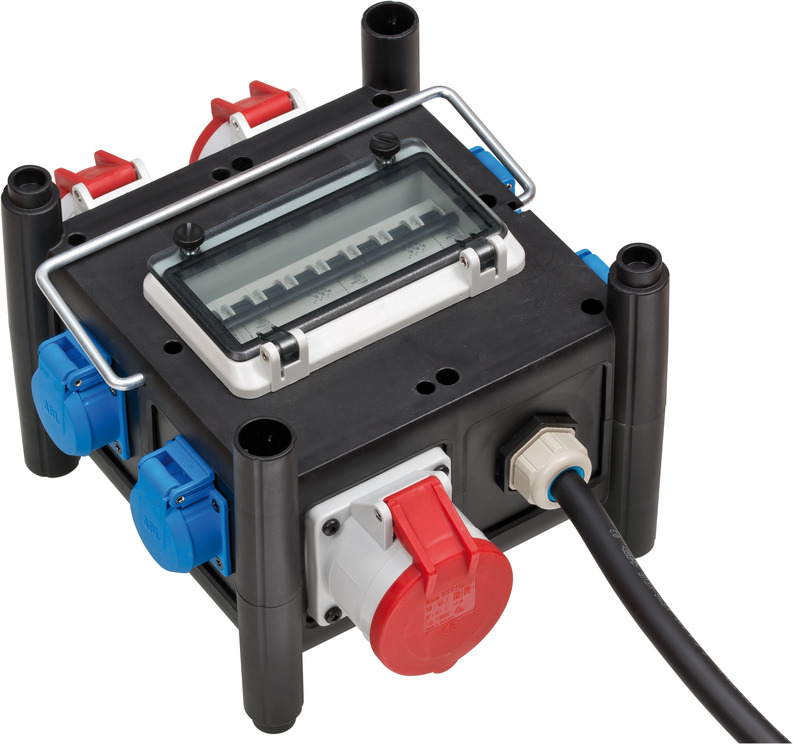 Brennenstuhl 1153690400 - 2 m - Draußen - IP44 - Schwarz - Blau - Rot - 5 AC-Ausgänge - 400 V, Ansicht 3