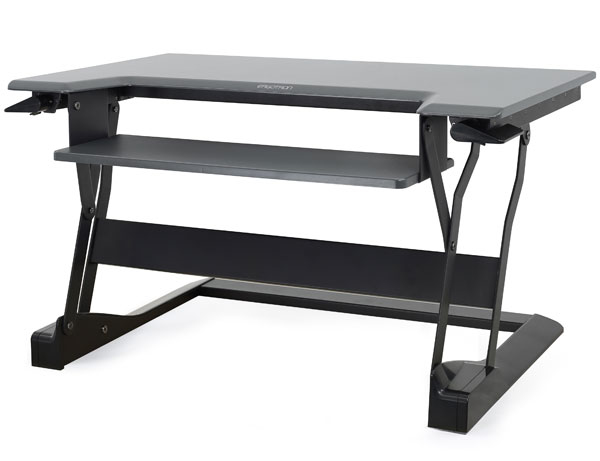 Ergotron WorkFit-T - Edelstahl - Schwarz - 15,9 kg - 380 mm - 22,3 kg - 980 x 710 x 216 mm, Ansicht 2