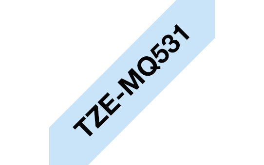 Brother TZe-MQ531 - Schwarz auf Pastellblau - Rolle (1,2 cm x 8 m), Ansicht 4