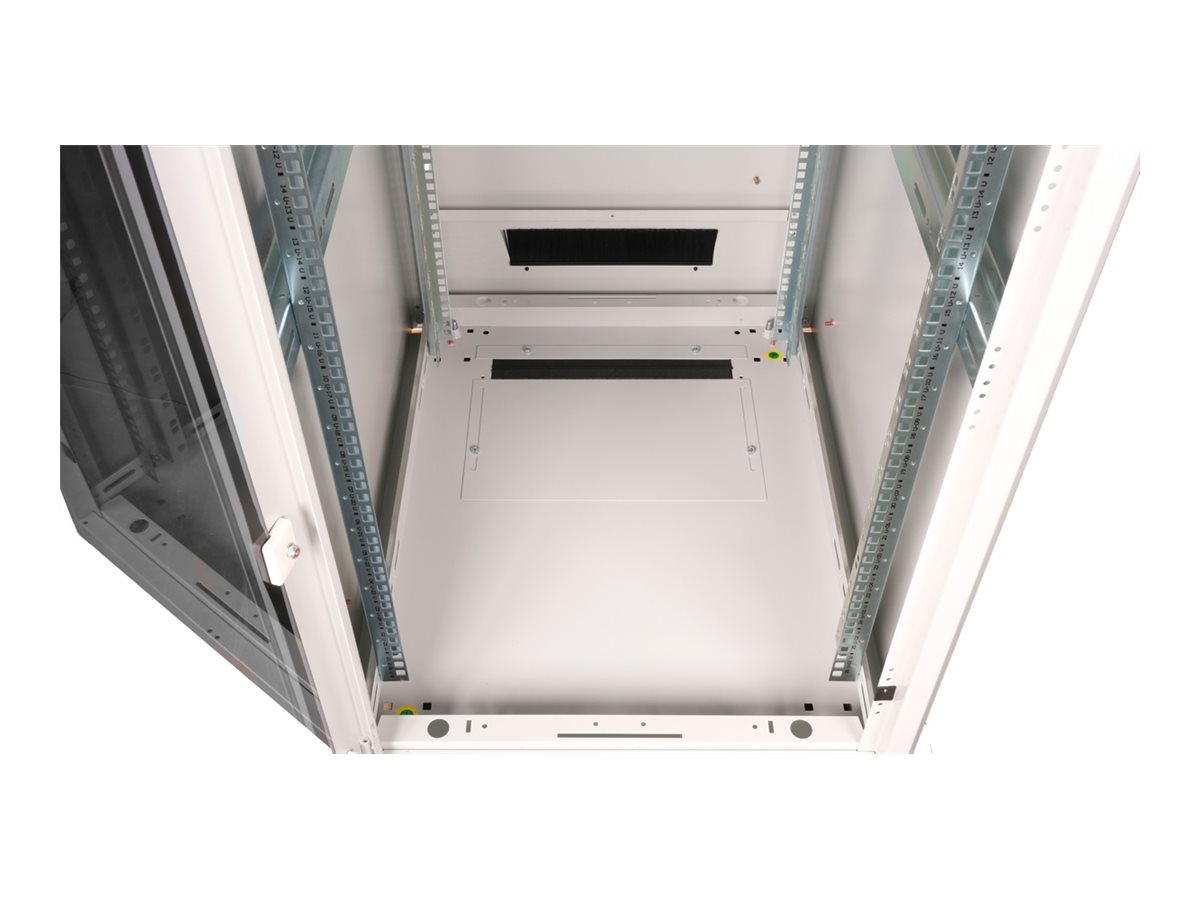 ROLINE 19 Zoll Netzwerkschrank Pro 26 HE 600x800 BxT Glastür grau, Ansicht 4
