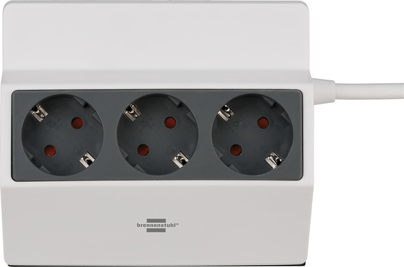 Brennenstuhl 1150070 - 3 m - 3 AC-Ausgänge - Indoor - IP20 - Anthrazit - Weiß - 16 A, Ansicht 4