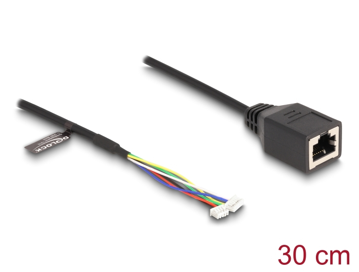 Delock Netzwerkadapterkabel - 6-poliger Kopf, 4-poliger Kopf (W), Ansicht 3