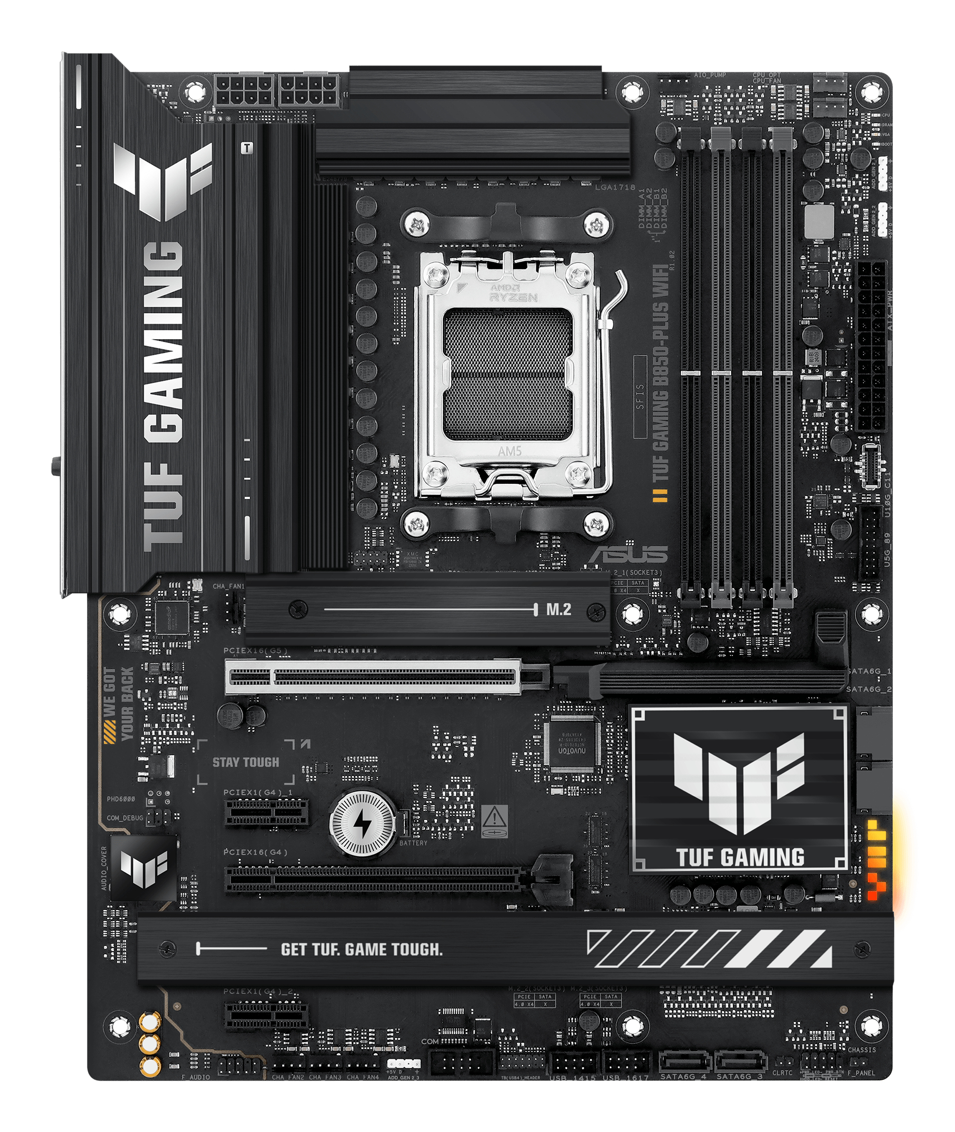 ASUS TUF GAMING B850-PLUS WIFI - Motherboard - ATX - Socket AM5 - AMD B850 Chipsatz - Onboard-Grafik (CPU erforderlich), Ansicht 3