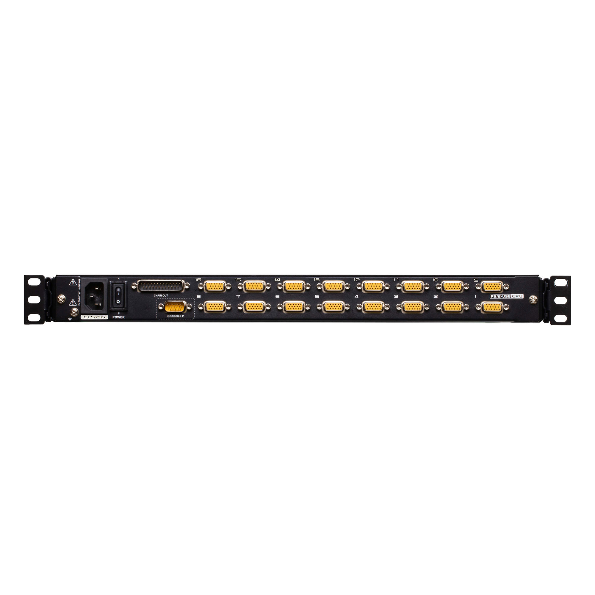 ATEN CL5716MW DE KVM Switch 16Port 17,3-LCD SingleRail (PS/2-USB VGA) DE-Layout, Ansicht 5