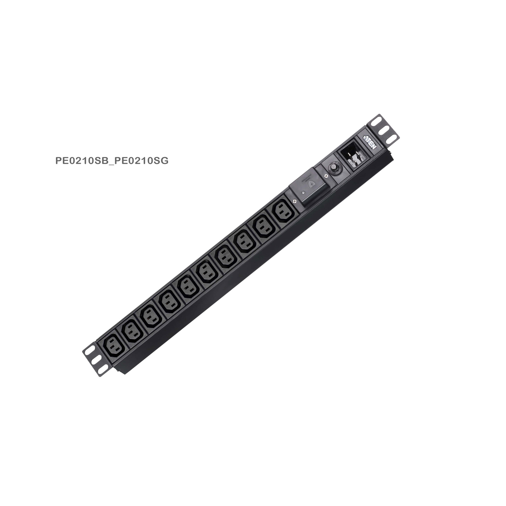 ATEN Basic PDU Series PE0210SG - Stromverteilungseinheit (Rack - einbaufähig), Ansicht 3