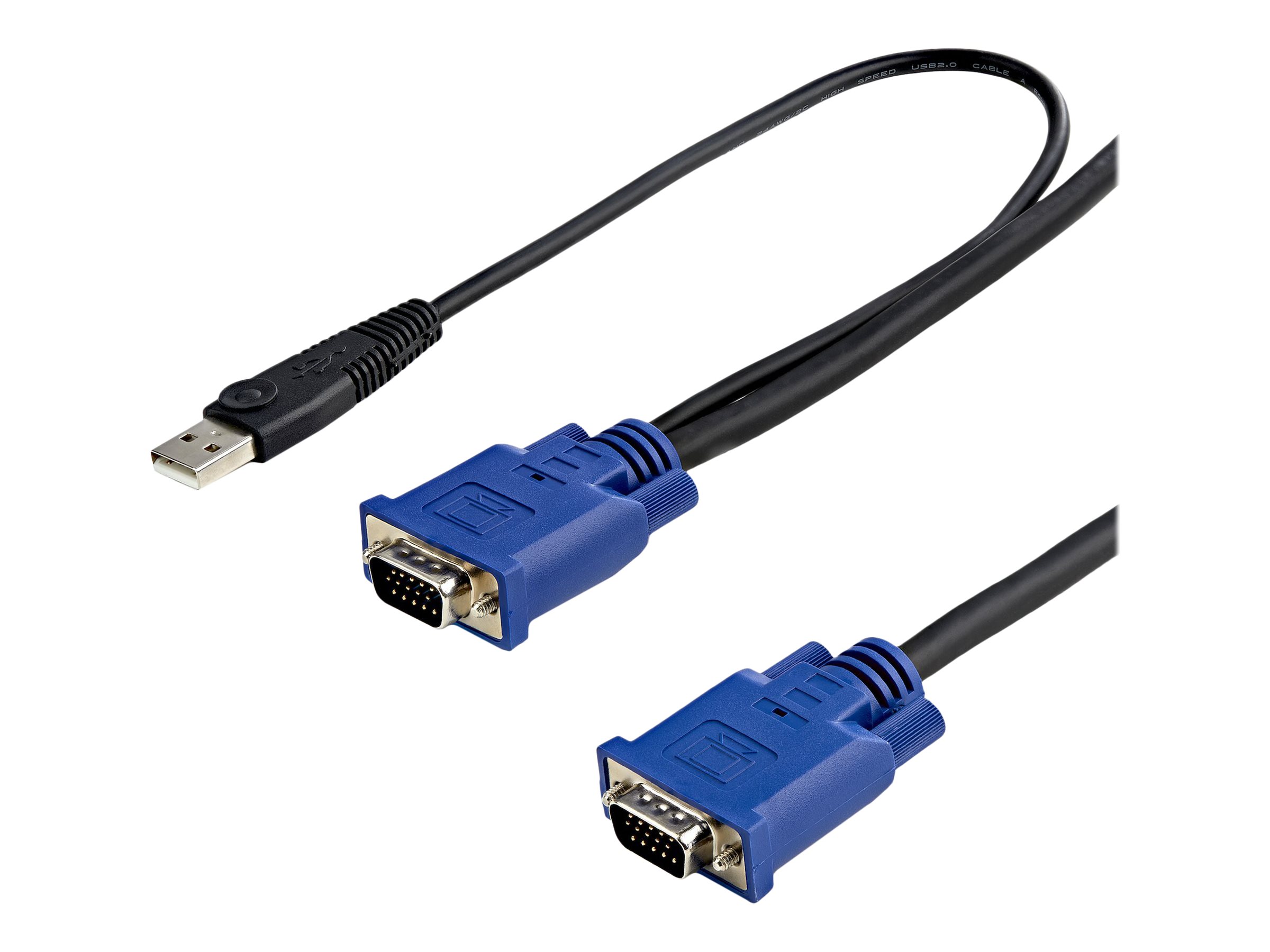 StarTech.com 3m 2-in-1 PS2 USB KVM Kabel - Kabelsatz für KVM Switch  Umschalter - Video-  USB-Kabel - USB HD-15 (VGA)