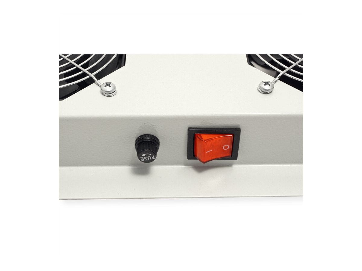 ROLINE 19 Zoll Dachlüftereinheit 6 Lüfte Thermostat grau, Ansicht 3