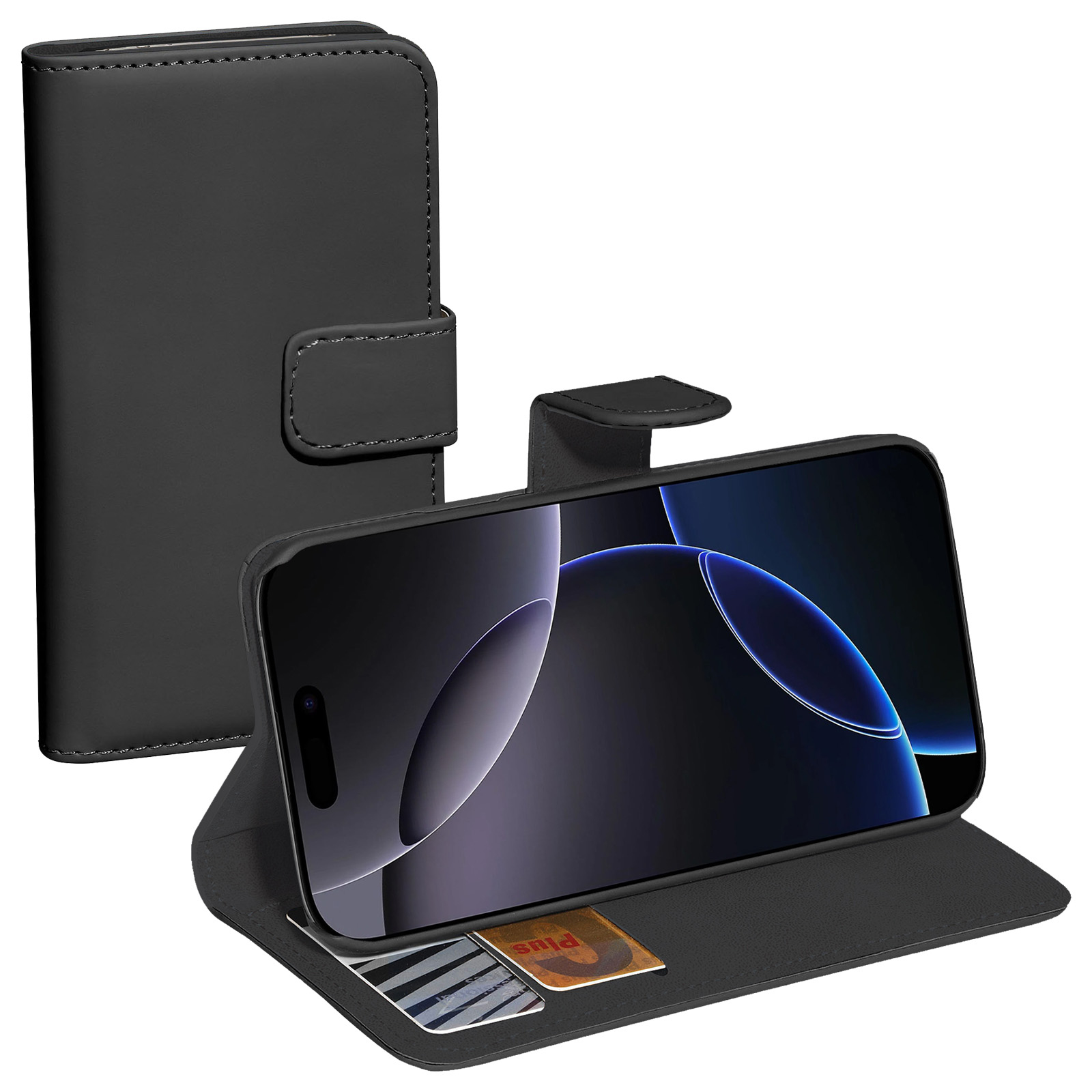 PEDEA Book Cover Classic für Apple iPhone 16 Pro black, Ansicht 3