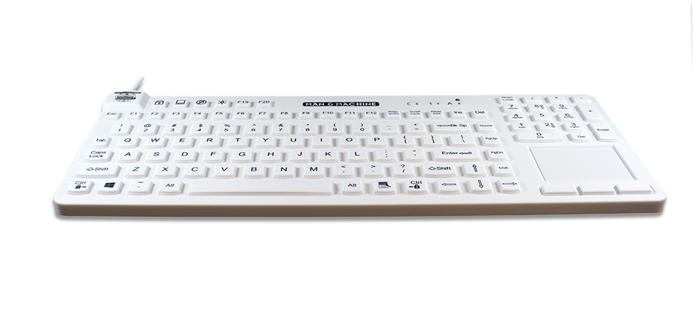 Man-Machine Really Cool Touch wh. Hygienetastatur white USB - TL: Deutsch, QWERTZ, Ansicht 2