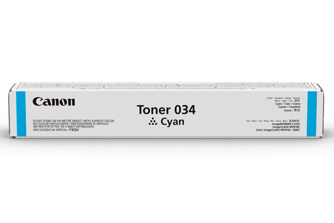 Canon 034 - Cyan - Original - Tonerpatrone - für ImageCLASS MF810Cdn, MF820Cdn, Ansicht 3
