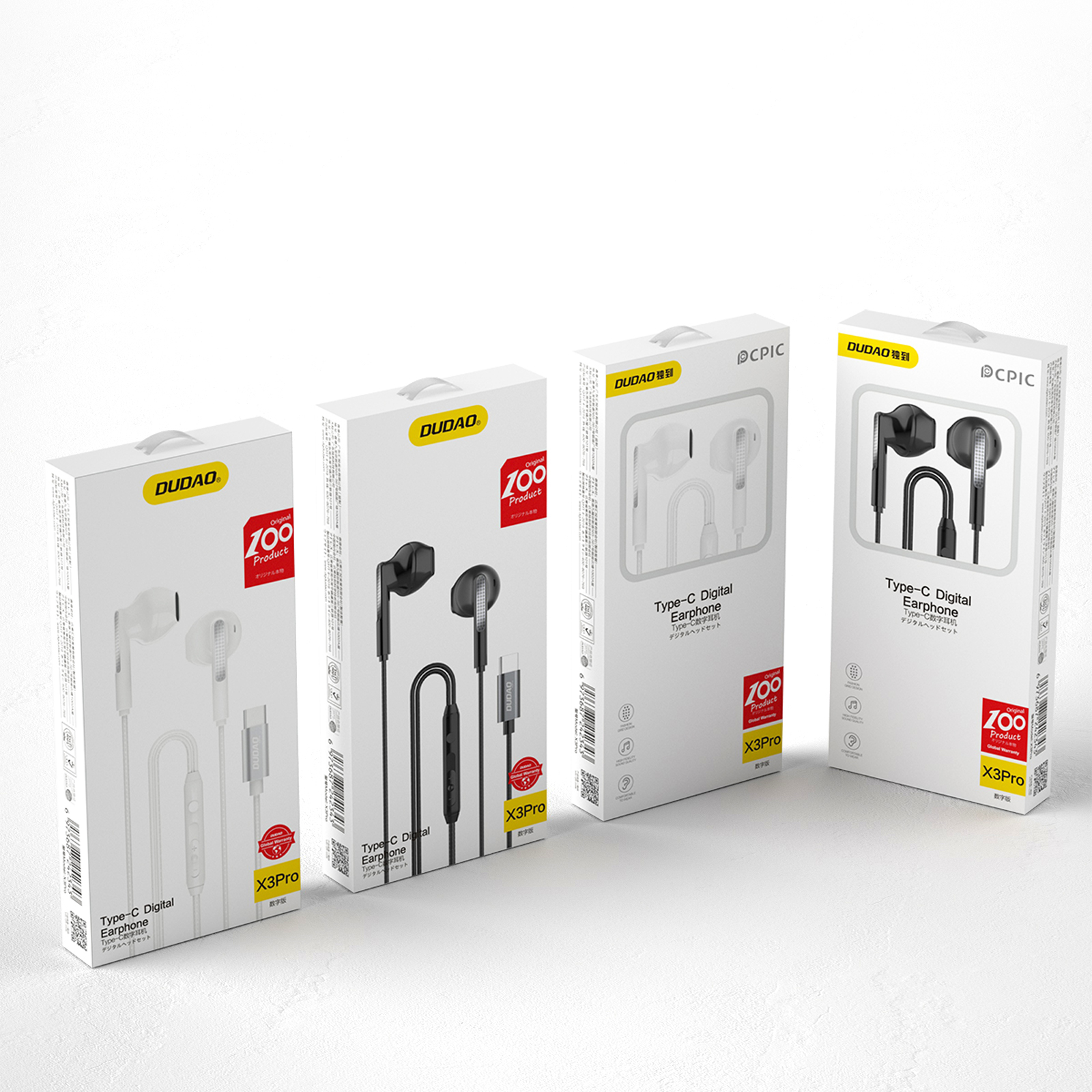 Dudao X3Pro White USB-C headphone, Ansicht 2