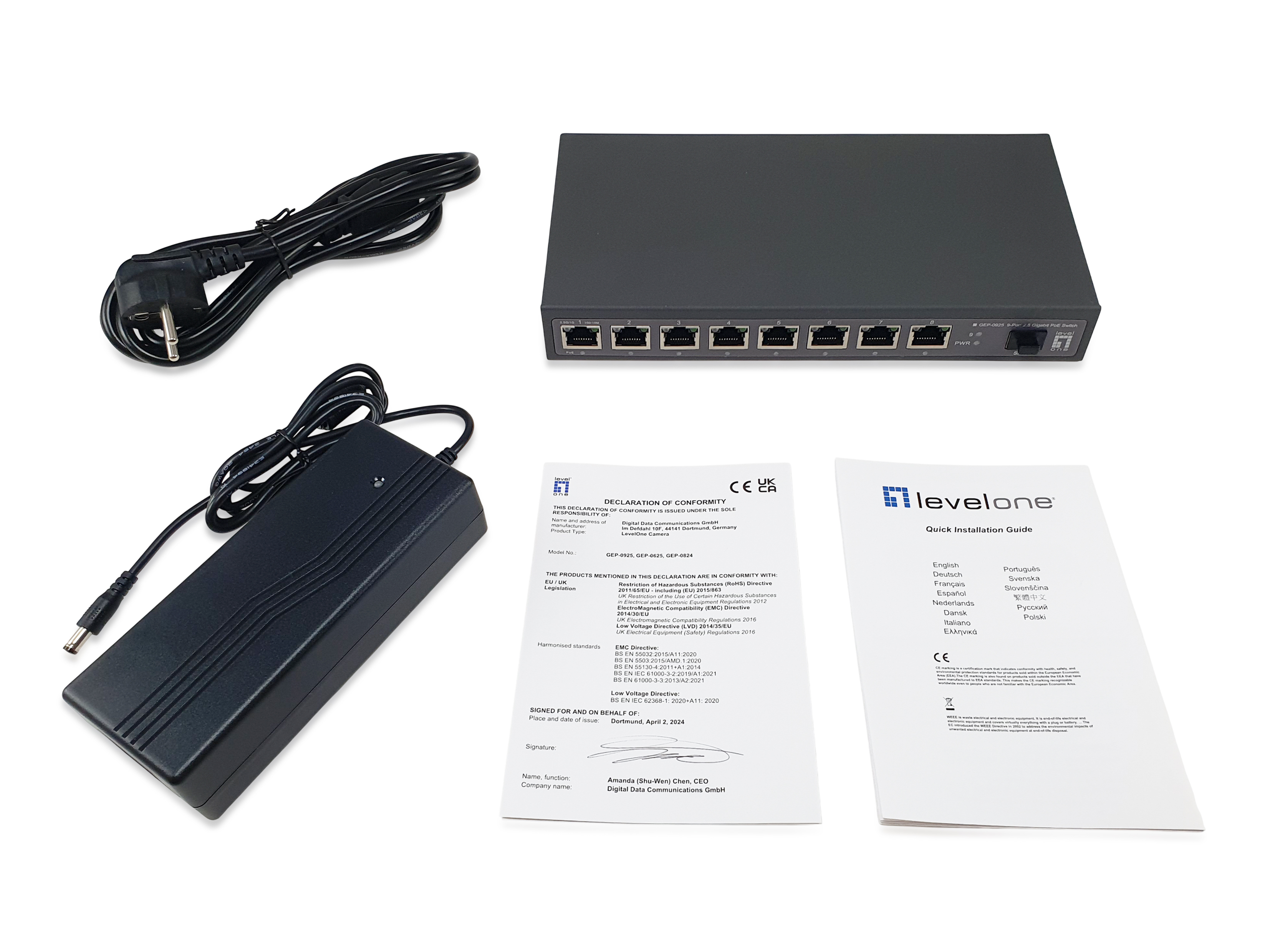 LevelOne Switch 9x GE GEP-0925 2.5GbE 108W 8xPoE+ sw - Switch - 10 Gbps, Ansicht 2