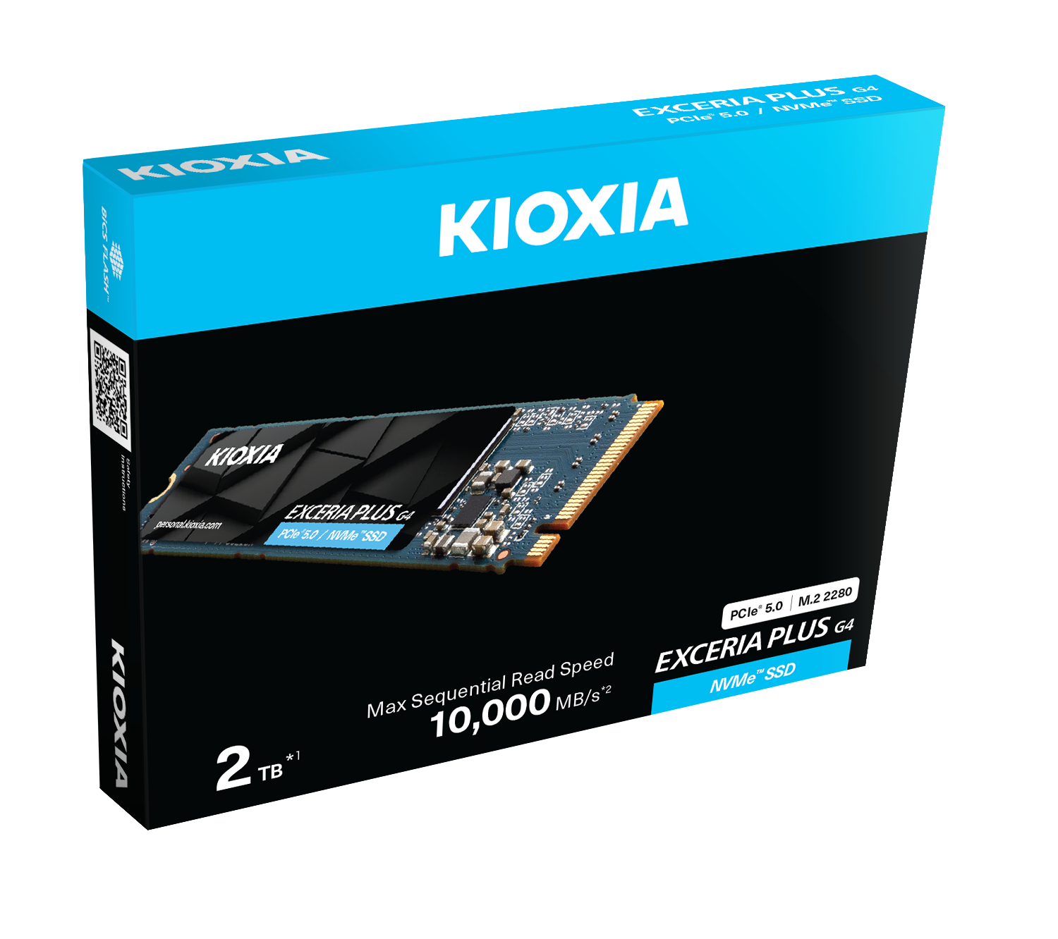 Kioxia EXCERIA PLUS G4 NVMe 2TB M.2 2280 PCIe Gen5x4 BiCS FLASH, Ansicht 2
