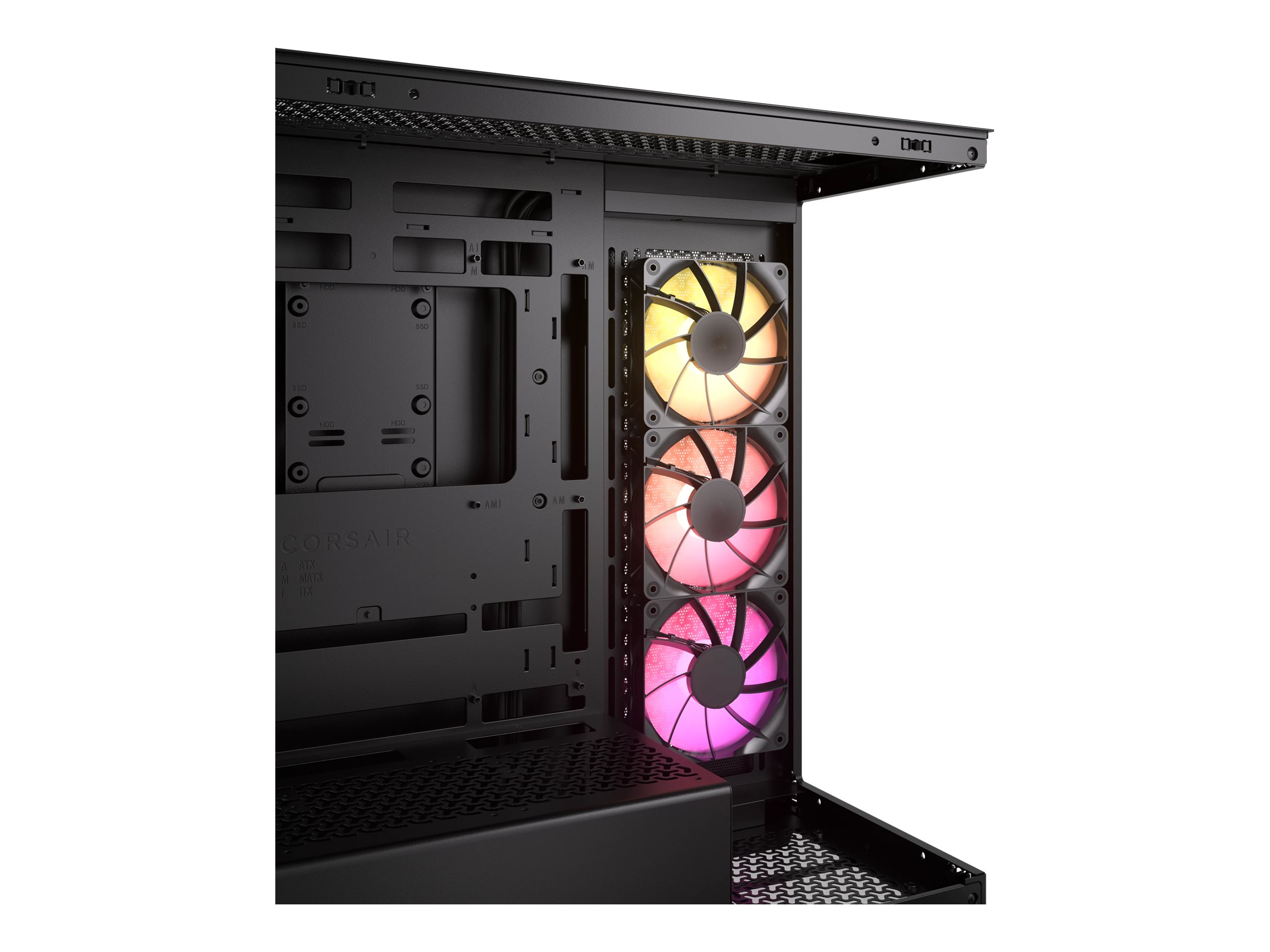 Corsair 3500X ARGB - Mid tower - E-ATX - Seitenteil mit Fenster (gehärtetes Glas) - Schwarz, Ansicht 5