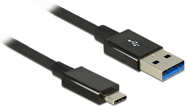 Delock 1m USB 3.1 Gen 2 Type-C/Type-A, 1 m, USB A, USB C, USB 3.2 Gen 2 (3.1 Gen 2), Männlich/Männlich, Schwarz