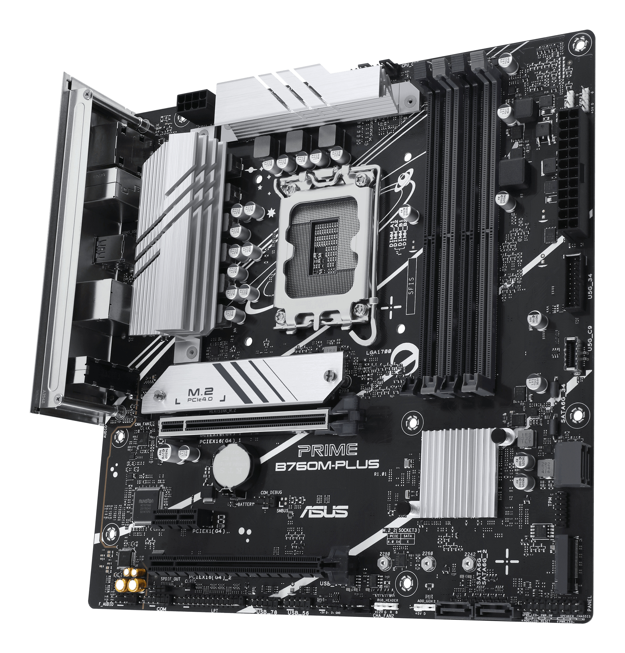 ASUS PRIME B760M-PLUS - Motherboard - micro ATX - LGA1700-Sockel - B760 Chipsatz, Ansicht 3
