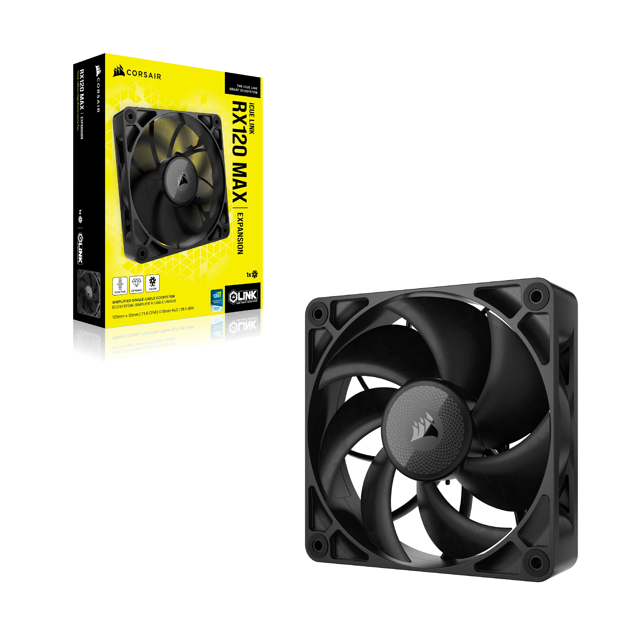 Corsair iCUE Link RX120 MAX Expansion - Gehäuselüfter, Ansicht 2