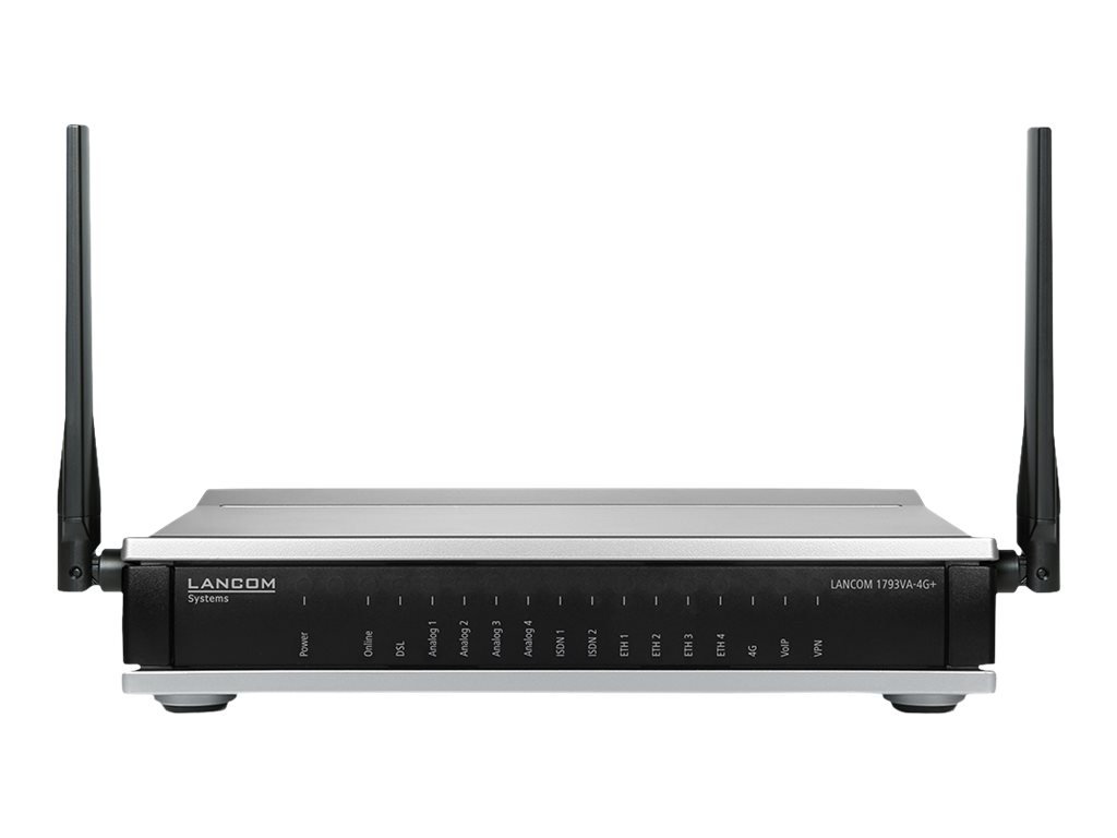 LANCOM 1793VA-4G+ - Router - ISDN/WWAN/DSL - 4-Port-Switch - GigE - WAN-Ports: 5 - 3G, 4G - VoIP-Gateway - wandmontierbar