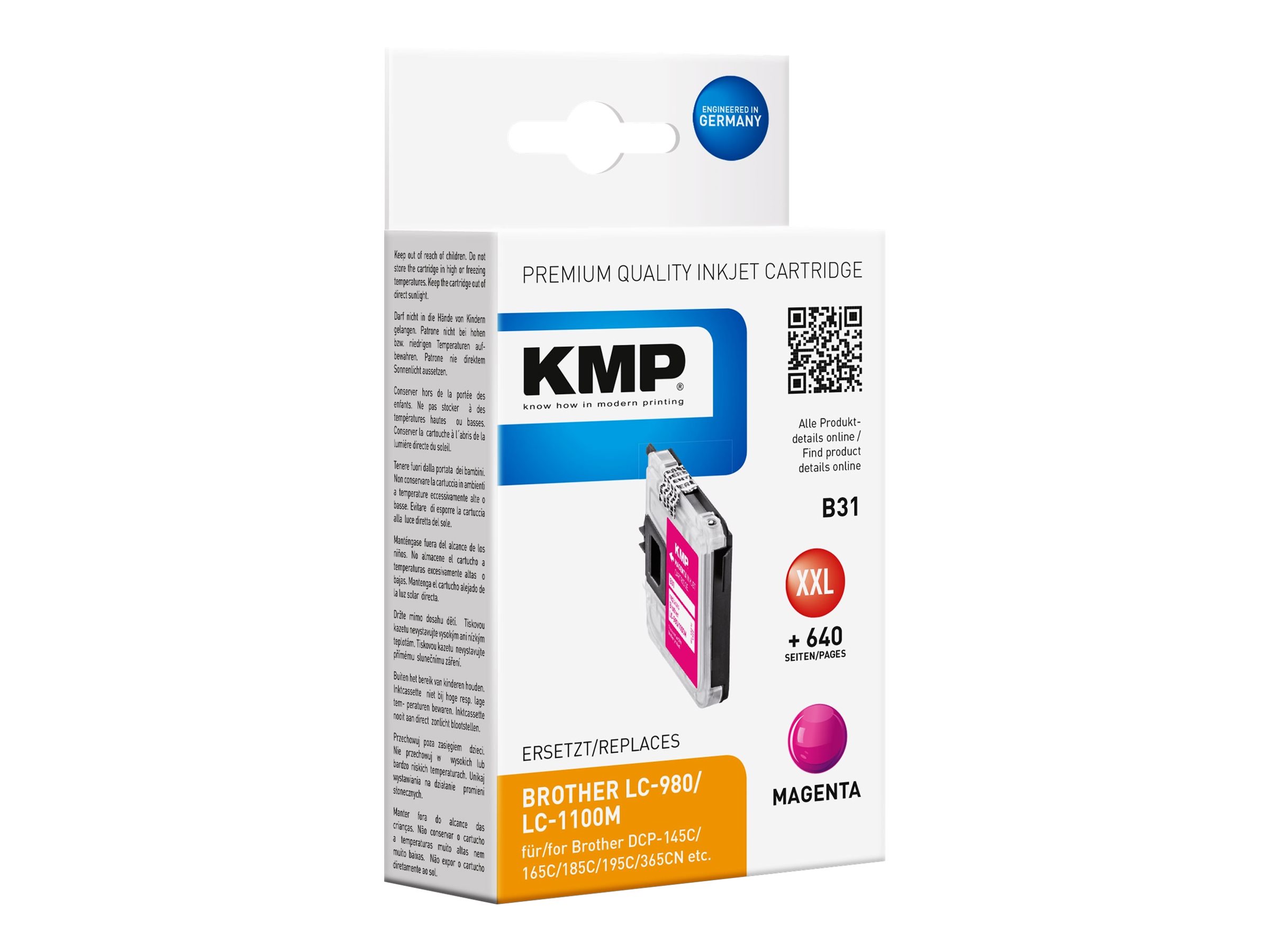 KMP B31 - 14 ml - Größe XXL - Magenta -