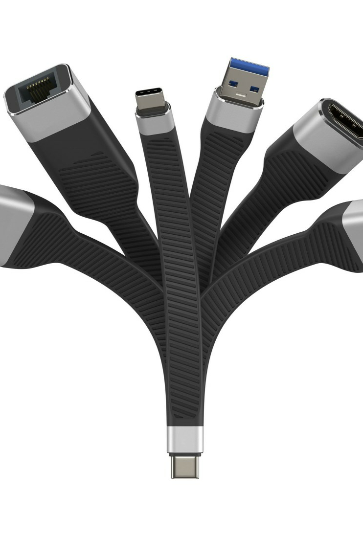 Techly USB-C Stecker auf Stecker kurz flaches FPC, Ansicht 3