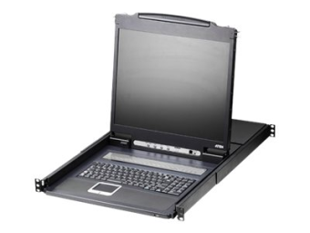ATEN CL1308 - KVM-Konsole mit KVM-Switch - 8 Anschlüsse - PS2 USB - US International - 48.3 cm (19)
