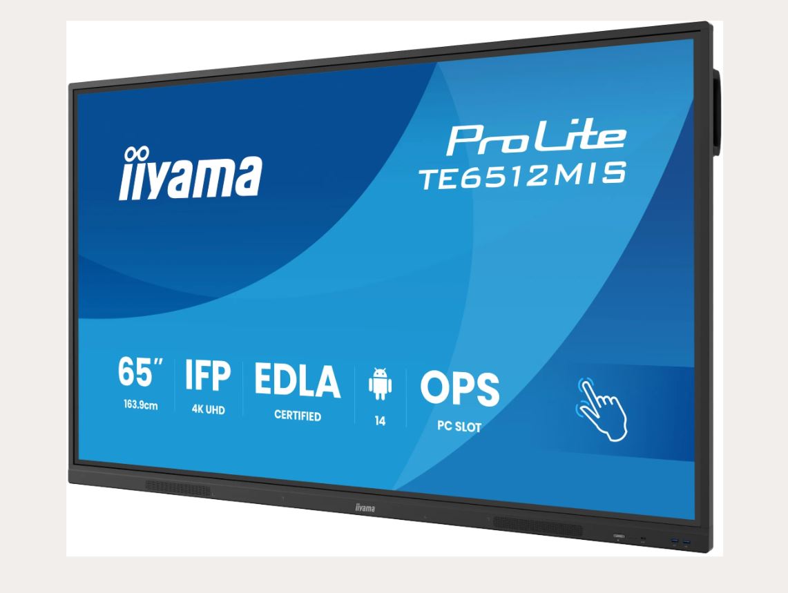 Iiyama ProLite TE6512MIS-B4AG 65" 4K UHD Touch Digital Signage Display Schwarz