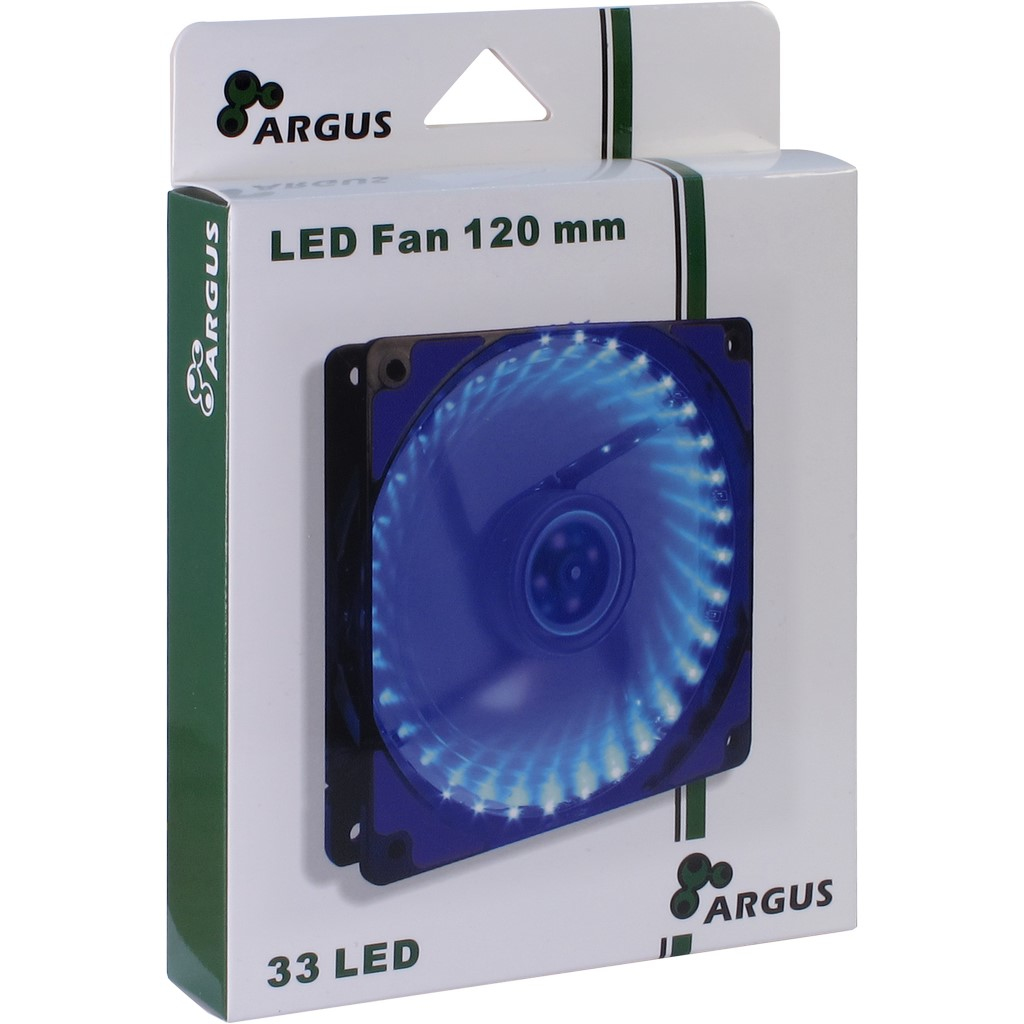 Inter-Tech Argus L-12025 - Gehäuselüfter - 120 mm - Blau, Ansicht 3