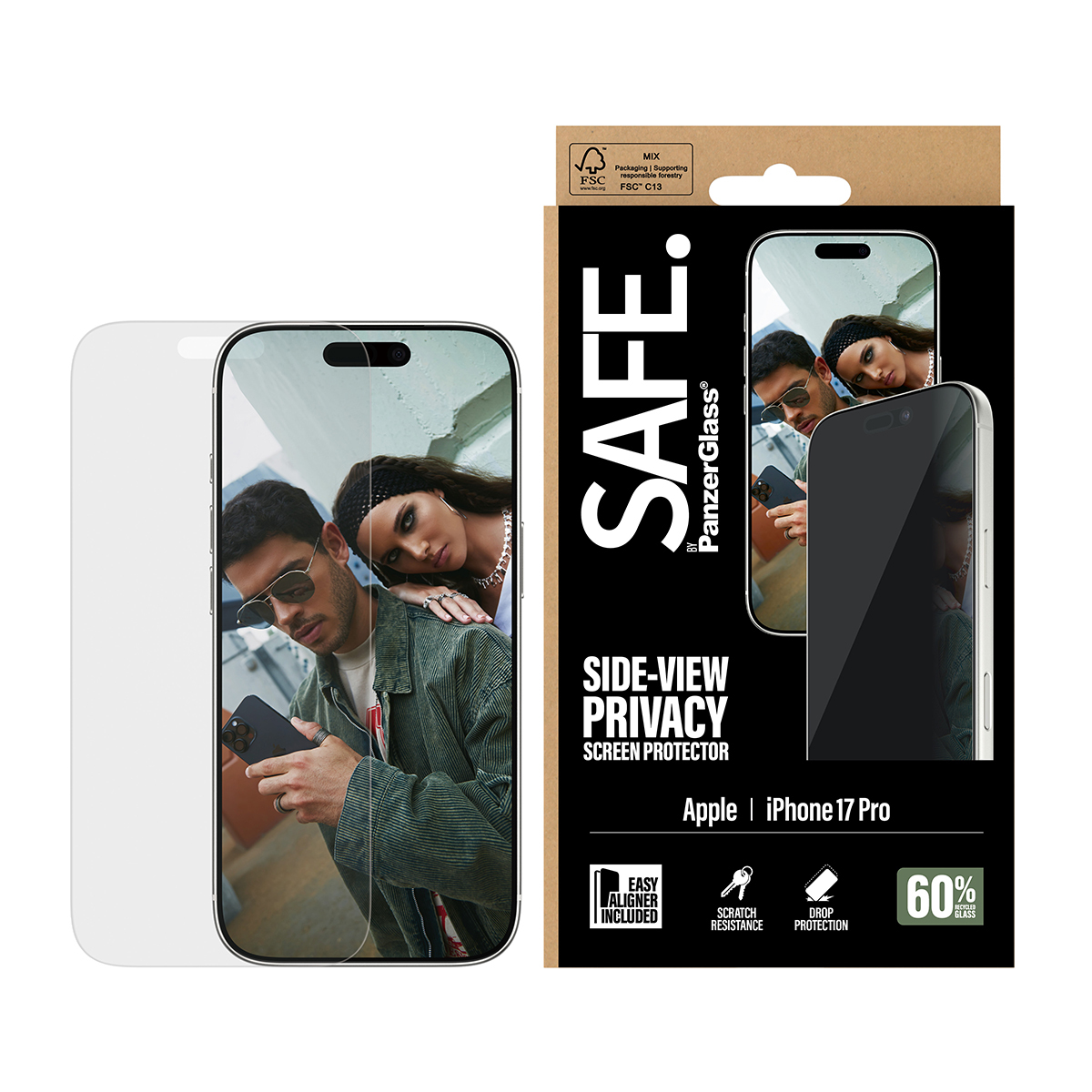 PanzerGlass SAFE. Privacy Screen Protector iPhone 17 Pro Ultra-Wide Fit, Ansicht 2
