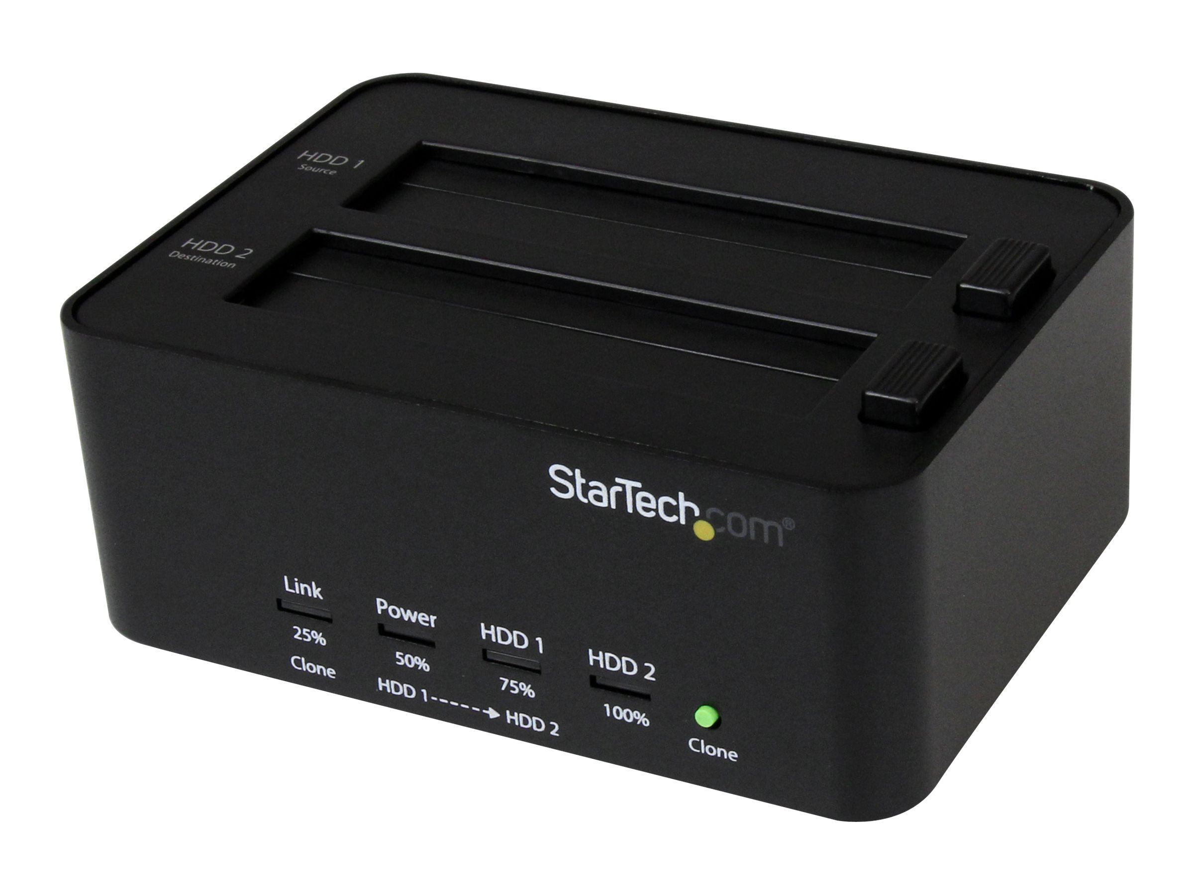 StarTech.com HDD Docking Station, USB 3.0 auf 2.5/3.5in SATA Hard Drive Dock mit Standalone HDD/SSD Duplikation/Klon, Eraser Dock, Festplatten Kopierstation (SATDOCK2REU3) - Festplattenduplikator - 2 Schächte (SATA-300) - für P/N: SVA12M5NA