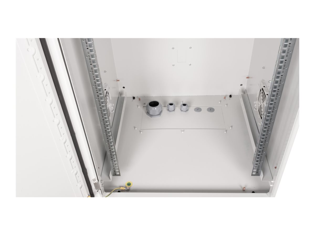 ROLINE 19 Zoll Wandgehäuse Pro 20 HE 600x600 BxT IP55 outdoor grau, Ansicht 4