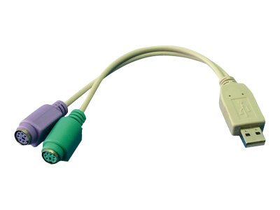 LogiLink Tastatur-  Maus-Adapter - PS2 (W)