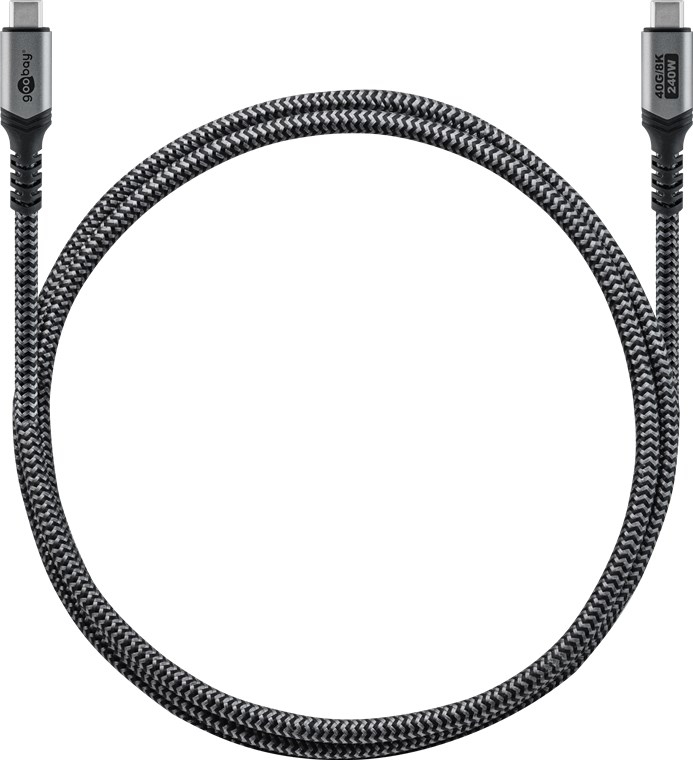 Goobay USB-C -Kabel mit Textilmantel USB4 240 W 40 Gbit/s Power Delivery 1.8 m - Kabel - Digital/Daten, Ansicht 4