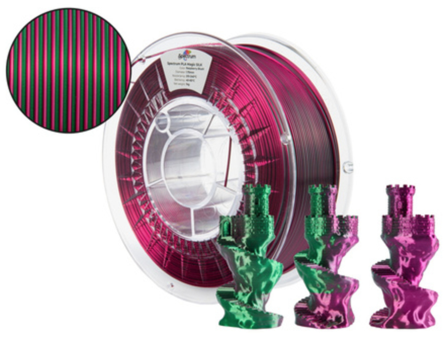 Spectrum Filaments Filament Spectrum· PLA Magic SILK· RASPBERRY BLUSH· 1.75mm· 1kg, Ansicht 2