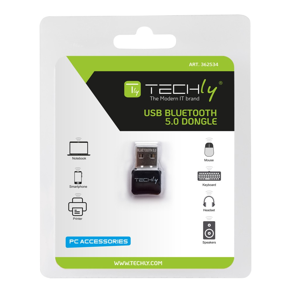 Techly USB-Dongle-Adapter Bluetooth 5.0 Klasse 2+ EDR - Adapter - Audio/Multimedia, Ansicht 4