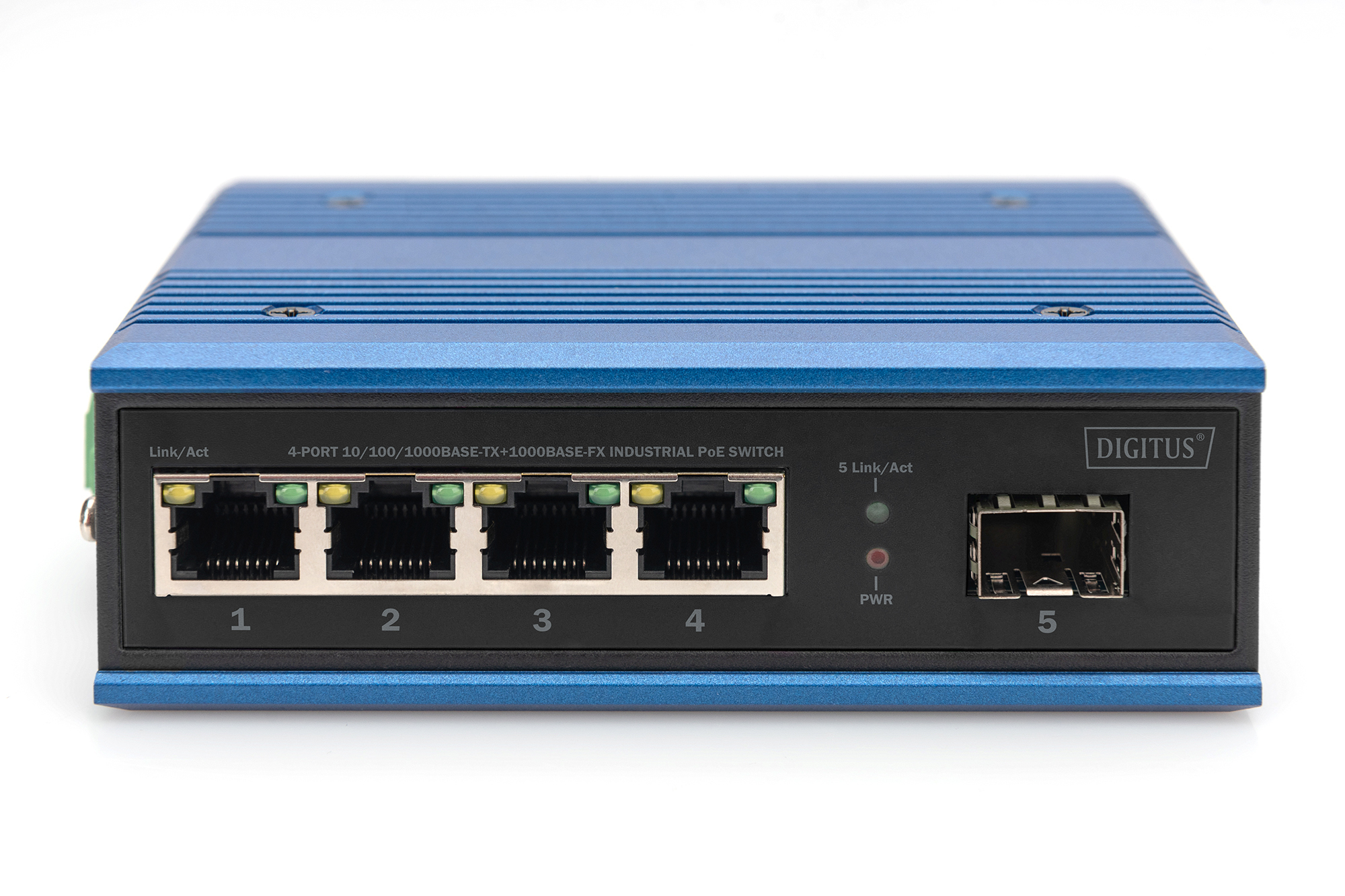 DIGITUS Industrial Ethernet Switch 4-Port 10/100/1000Base-TX DC 48-57V - Switch - 1 Gbps, Ansicht 3