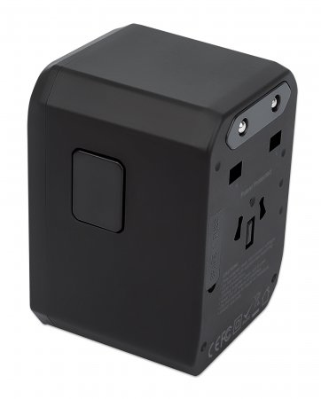 Manhattan PD USB-Ladegerät Reiseadapter für EU UK US