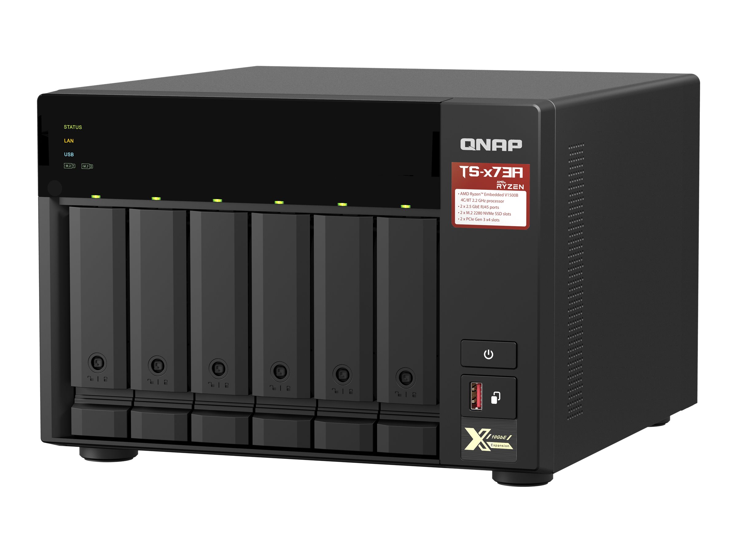 QNAP TS-673A-8G 6-bay NAS Ryzen V1050B (TS-673A-8G)