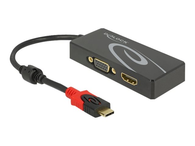 DeLOCK - Externer Videoadapter - USB-C - HDMI, VGA