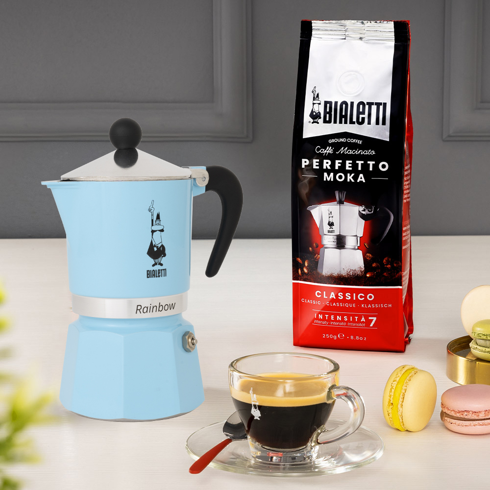 Bialetti Rainbow - Kaffeemaschine - Hellblau, Ansicht 2