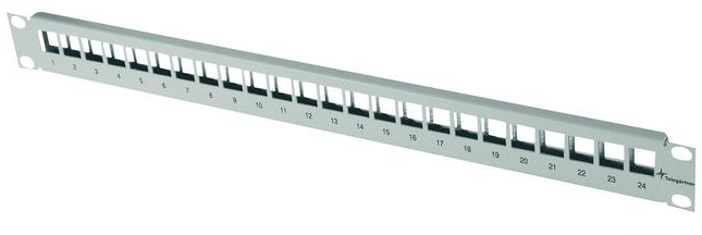 Telegärtner Karl Gärtner - Frontabdeckung - Grau, RAL 7035 - 1U - 48.3 cm (19), Ansicht 2